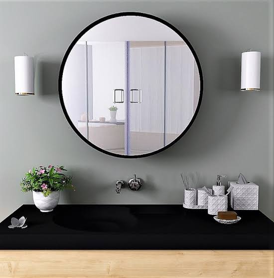falkbouwsystemen Round Wall-Mounted Bathroom Mirror